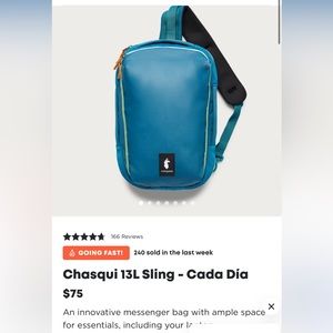 Cotopaxi Chasqui 13L Sling in in Gulf Blue - Messenger Bag - Travel - Cada Día